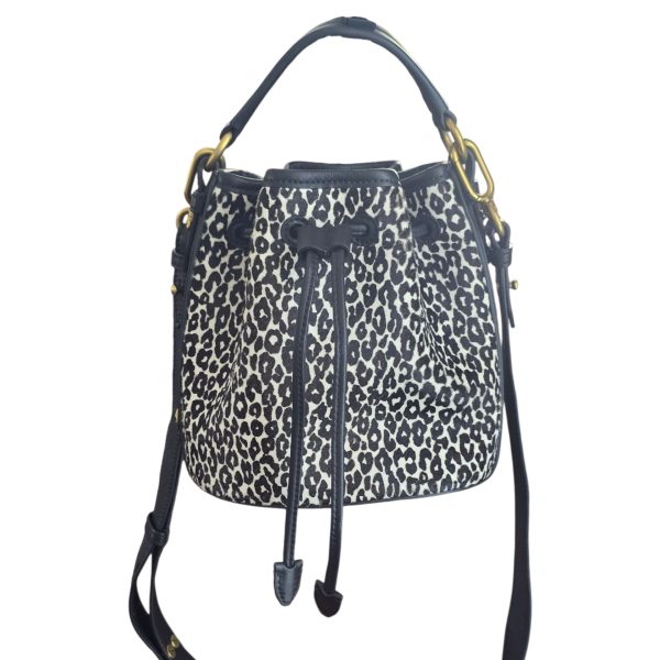 MK Collection B/W Small Calf Hair Bucket Bag