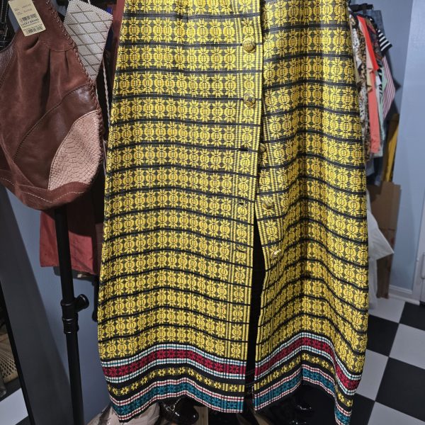 Hand Embroidered Medallion Midi Skirt [Size S/M