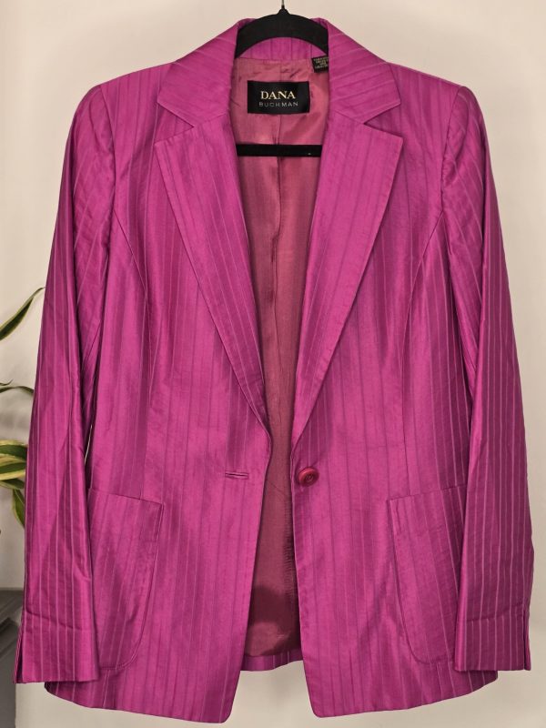 Silky Magenta Dana Buchman Blazer [1990s]