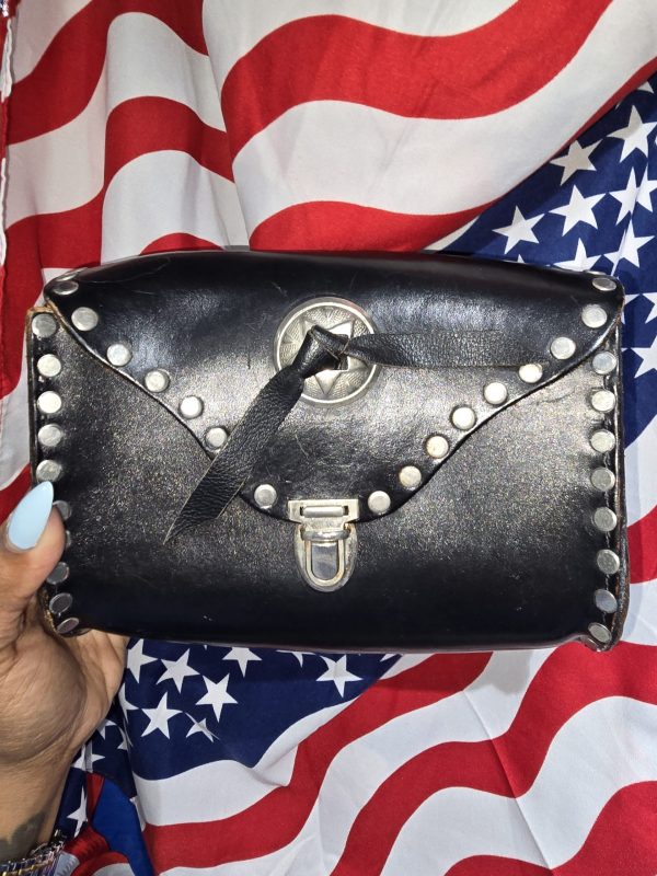 Hand Tooled Studded Leather Western Crossbody