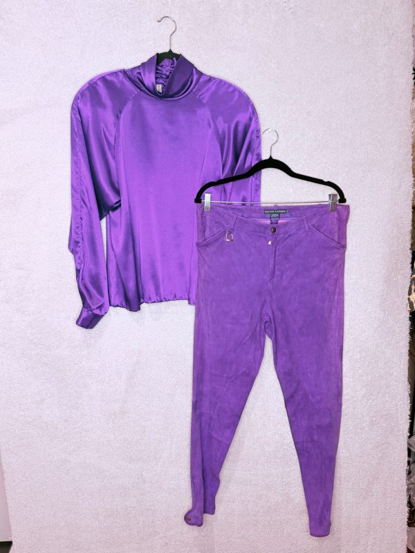 Ralph Lauren Lamb Suede Riding Pants — The Equestrian Archive [Size 14]
