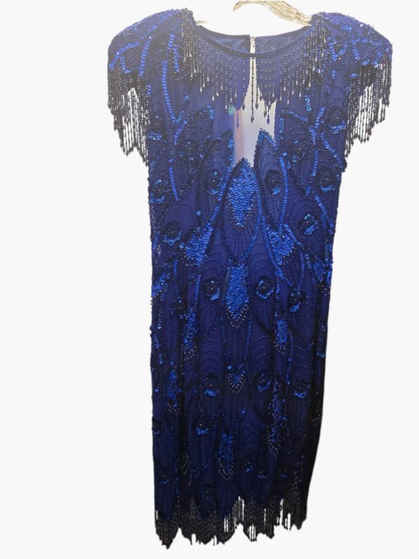 A.J. Bari Silk + Sequin Cocktail Dress